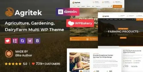 Agritek Theme GPL – Agriculture, Dairyfarm and Gardening WordPress Theme